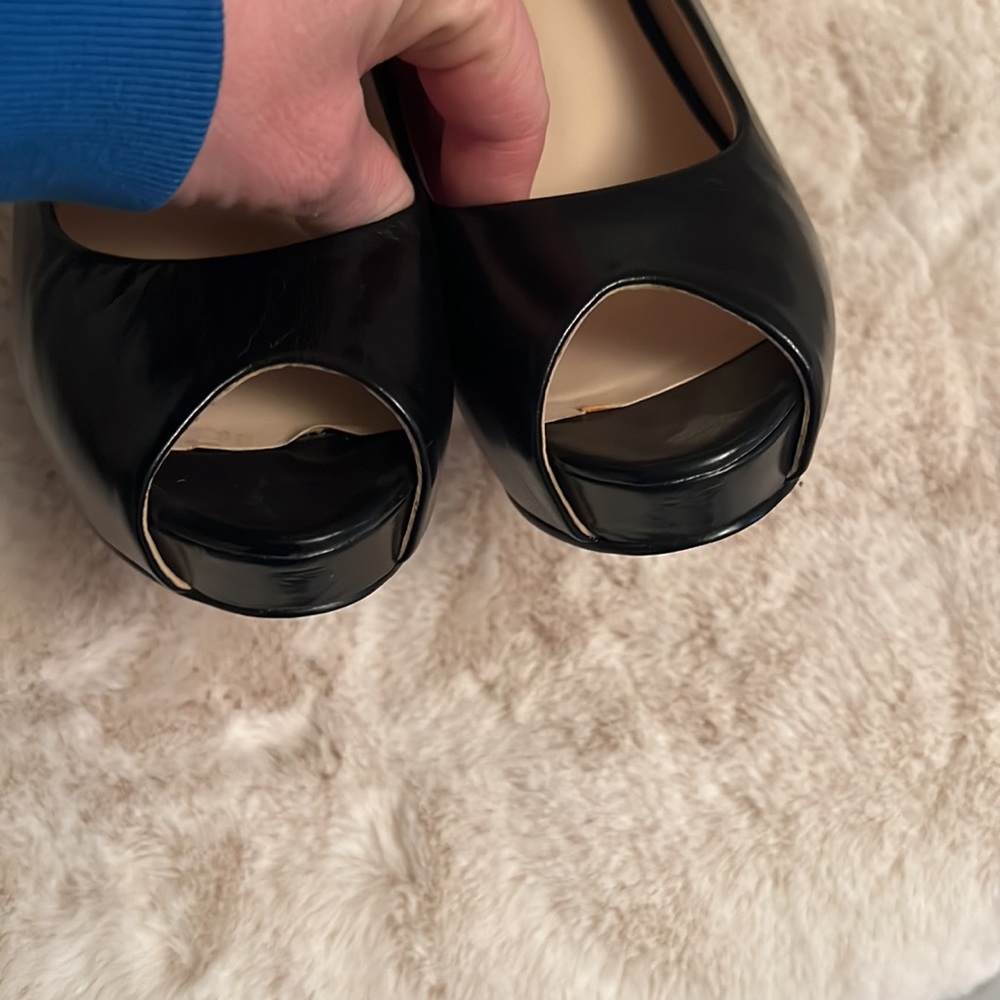 Black nine west peep toe heels - Picture 4 of 4